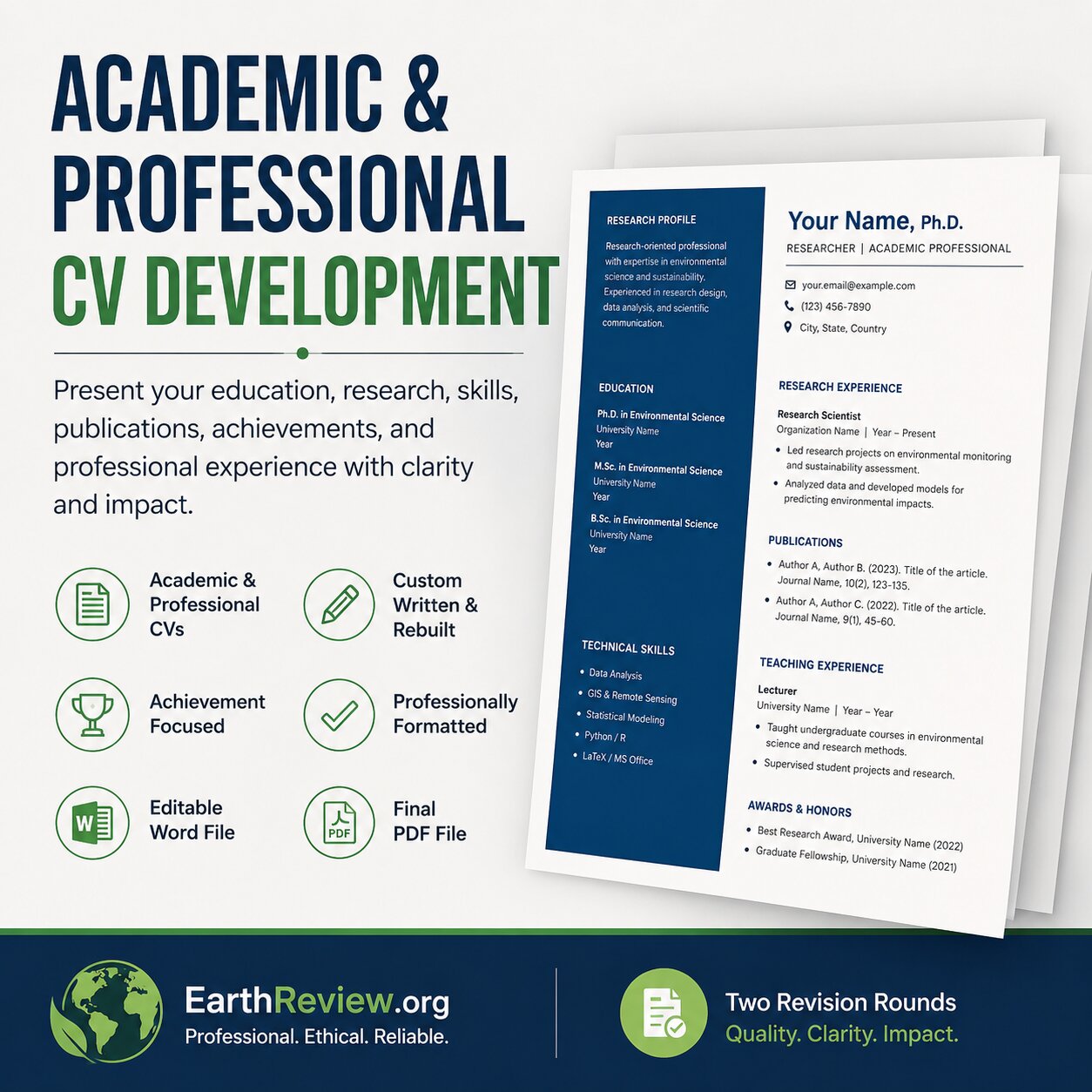 Academic & Professional CV Development